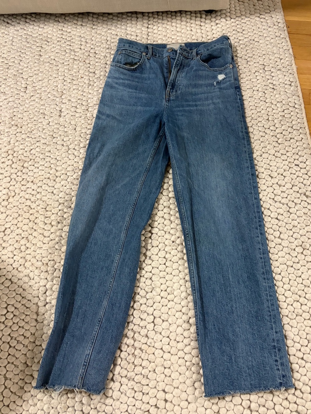 Classic High-Rise Straight Leg Jeans - Blue